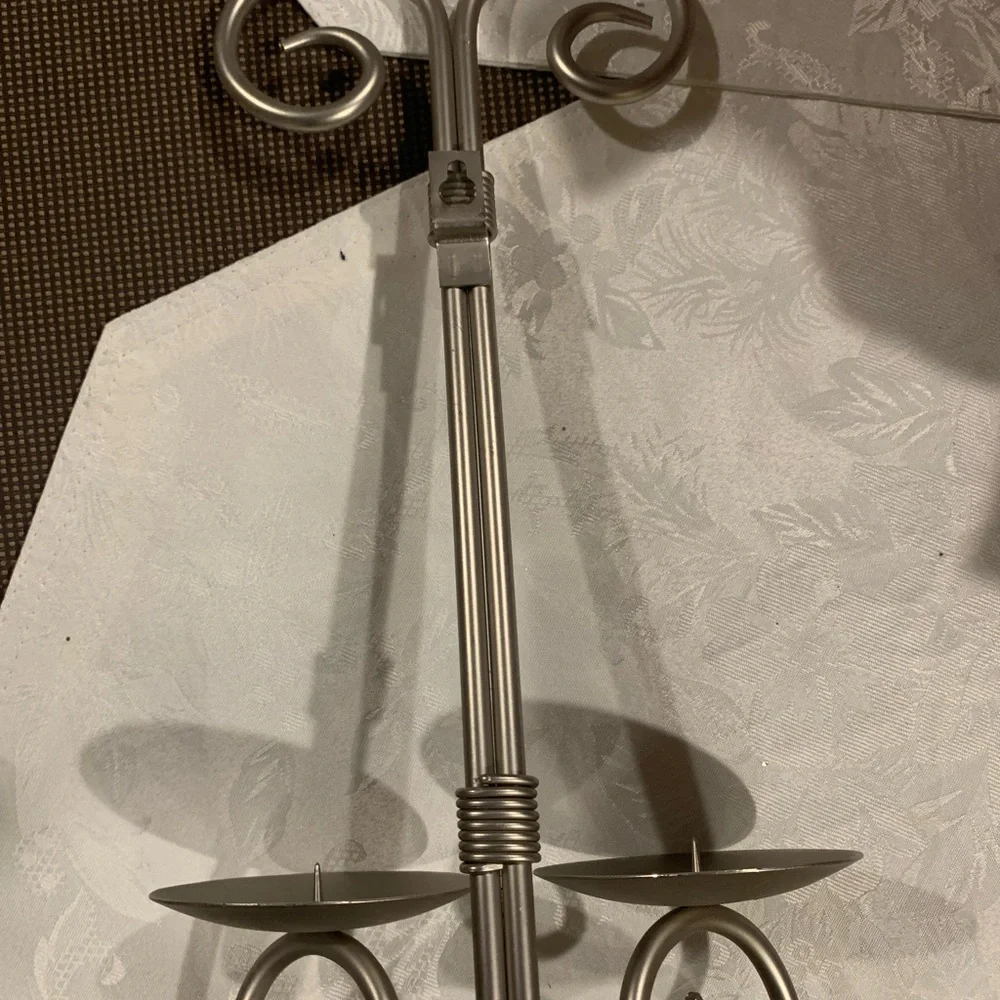 Elegant Silver Wall Candle Holder